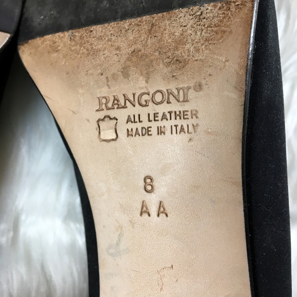 Rangoni Leather Almond Toe Chunky Heel Career Shoe - Picture 7 of 8